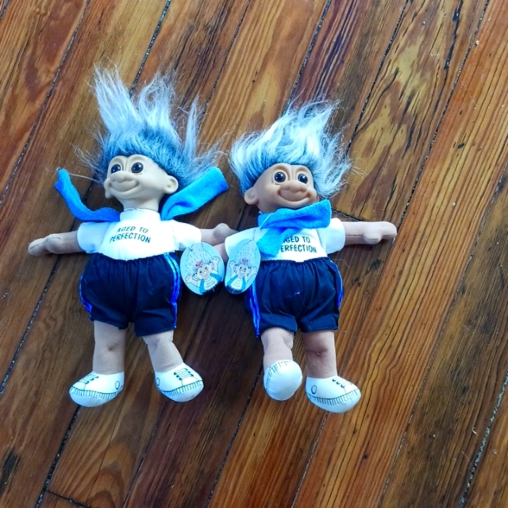 AGED to perfection vintage 1990s troll doll by Russ new with tags